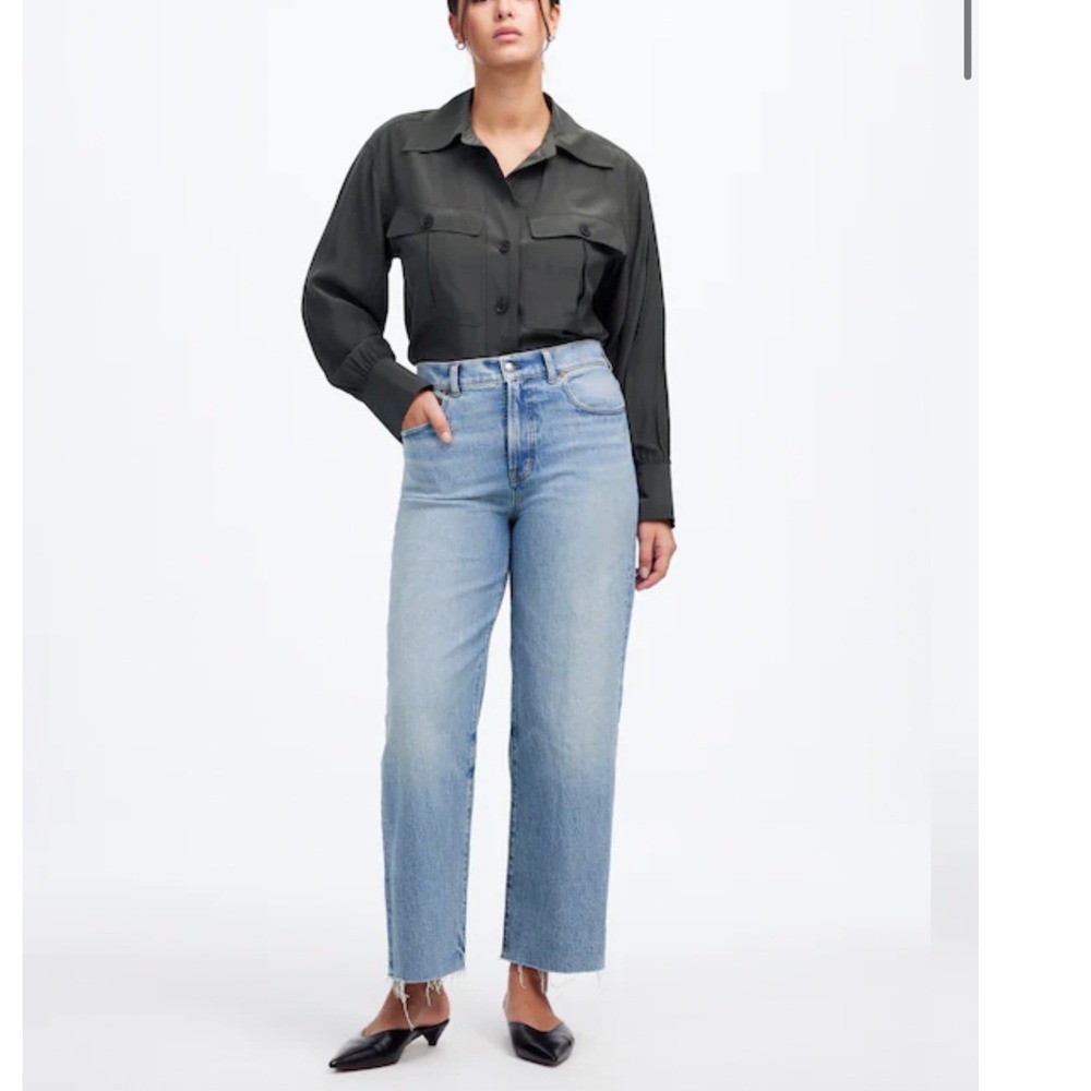 Madewell The Perfect Vintage Wide-Leg Crop Jean Hallstead Wash NU178 Size‎ 28